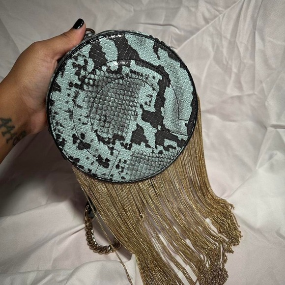 Blue‎ snake print purse - Picture 2 of 4